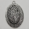 Pendant Zinc Alloy Jewelry Findings Lead-free, 38x25mm Hole:2mm, Sold by Bag