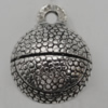 Pendant Zinc Alloy Jewelry Findings Lead-free, 17x13mm Hole:1.5mm, Sold by Bag