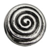 Bead Zinc Alloy Jewelry Findings Lead-free, Flat Round 13mm Hole:2.5mm, Sold by Bag
