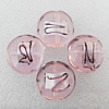 Silver Foil Lampwork Beads, Flat Round 20x10mm Hole:About 2mm, Sold by PC