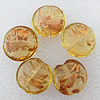 Gold Sand Lampwork Beads, Flat Round 20x10mm Hole:About 2mm, Sold by PC