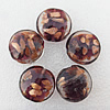 Gold Sand Lampwork Beads, Flat Round 20x10mm Hole:About 2mm, Sold by PC