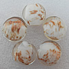 Gold Sand Lampwork Beads, Flat Round 20x10mm Hole:About 2mm, Sold by PC