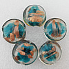 Gold Sand Lampwork Beads, Flat Round 20x10mm Hole:About 2mm, Sold by PC