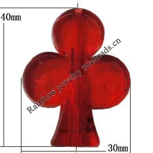 Transparent Acrylic Bead, 40x30mm Hole:6mm Sold by Bag 