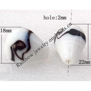 Lampwork Beads, Teardrop 18x22mm Hole:About 2mm, Sold by PC