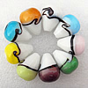 Lampwork Beads, Mix Color, Teardrop 18x22mm Hole:About 2mm, Sold by Group