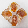 Gold Sand Lampwork Beads, Diamond 20x23mm Hole:About 2mm, Sold by PC