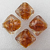 Gold Sand Lampwork Beads, Diamond 20x23mm Hole:About 2mm, Sold by PC