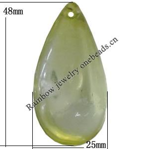 Transparent Acrylic Pendant, 48x25mm Hole:2mm Sold by Bag 