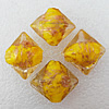 Gold Sand Lampwork Beads, Diamond 20x23mm Hole:About 2mm, Sold by PC