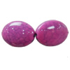 Solid Crackle Acrlylic Beads, Flat Oval 15x20mm, Hole:1.5mm, Sold by Bag