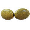 Solid Crackle Acrlylic Beads, Flat Oval 15x20mm, Hole:1.5mm, Sold by Bag