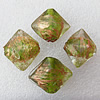 Gold Sand Lampwork Beads, Diamond 20x23mm Hole:About 2mm, Sold by PC