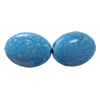 Solid Crackle Acrlylic Beads, Flat Oval 15x20mm, Hole:1.5mm, Sold by Bag