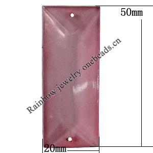 Transparent Acrylic Connector, 50x20mm Hole:1mm Sold by Bag 