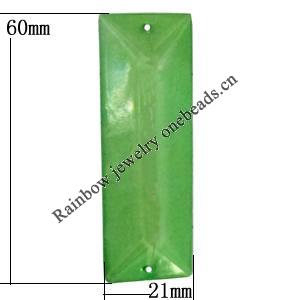 Transparent Acrylic Connector, 60x21mm, Sold by Bag 