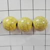 Solid Crackle Acrlylic Beads, Round 12mm, Hole:1.5mm, Sold by Bag