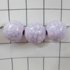 Solid Crackle Acrlylic Beads, Round 12mm, Hole:1.5mm, Sold by Bag