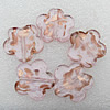 Gold Sand Lampwork Beads, Flower 25x6mm Hole:About 2mm, Sold by PC