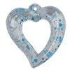 Painted Spray-paint Acrylic Pendants, Heart 38x35mm Hole:2mm, Sold by Bag