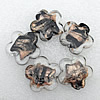 Gold Sand Lampwork Beads, Flower 25x6mm Hole:About 2mm, Sold by PC