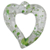 Painted Spray-paint Acrylic Pendants, Heart 38x35mm Hole:2mm, Sold by Bag