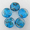 Luminous Lampwork Beads, Flat Round 20x10mm Hole:About 2mm, Sold by PC