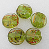 Luminous Lampwork Beads, Flat Round 20x10mm Hole:About 2mm, Sold by PC