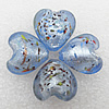 Silver Foil Lampwork Beads, Heart 20x13mm Hole:About 2mm, Sold by PC