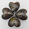 Silver Foil Lampwork Beads, Heart 20x13mm Hole:About 2mm, Sold by PC