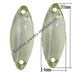 Transparent Acrylic Connector, 35x14mm Hole:1mm Sold by Bag 