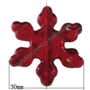 Transparent Acrylic Bead, 30mm Hole:1mm, Sold by Bag 