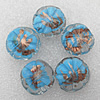 Gold Sand Lampwork Beads, Flower 20x10mm Hole:About 2mm, Sold by PC