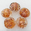 Gold Sand Lampwork Beads, Flower 20x10mm Hole:About 2mm, Sold by PC