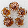 Gold Sand Lampwork Beads, Flower 20x10mm Hole:About 2mm, Sold by PC