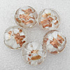 Gold Sand Lampwork Beads, Flower 20x10mm Hole:About 2mm, Sold by PC