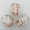 Gold Sand Lampwork Beads, Flat Oval 30x25mm Hole:About 2mm, Sold by PC