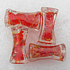 Gold Sand Lampwork Beads, 30x15mm Hole:About 2mm, Sold by PC