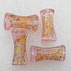 Gold Sand Lampwork Beads, 30x15mm Hole:About 2mm, Sold by PC