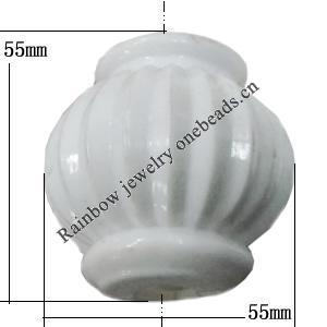 Solid  Acrylic Bead, Lantern 55mm Hole:14mm Sold by Bag 