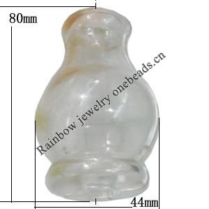 Transparent Acrylic Bead, 80x44mm Hole:13mm Sold by Bag 