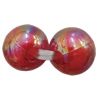 Acrylic Beads Plated AB, Round 8mm Hole:2mm, Sold by Bag 