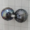Acrylic Beads Plated AB, Faceted Round 8mm Hole:2mm, Sold by Bag 
