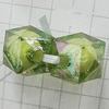 Acrylic Beads Plated AB, Cube 10mm Hole:2mm, Sold by Bag 