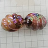 Acrylic Beads Plated AB, Twist Oval 15x11mm Hole:2.5mm, Sold by Bag 