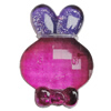 Acrylic Cabochons With Colorful Powder No Hole, Rabbit 37x26mm, Sold by Bag