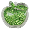 Acrylic Pendant With Colorful Powder, Apple 51x47mm Hole:2.5mm, Sold by Bag