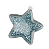 Acrylic Pendant With Colorful Powder, Star 56mm, Sold by Bag