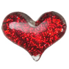 Acrylic Cabochons With Colorful Powder No Hole, Heart 28x21mm, Sold by Bag